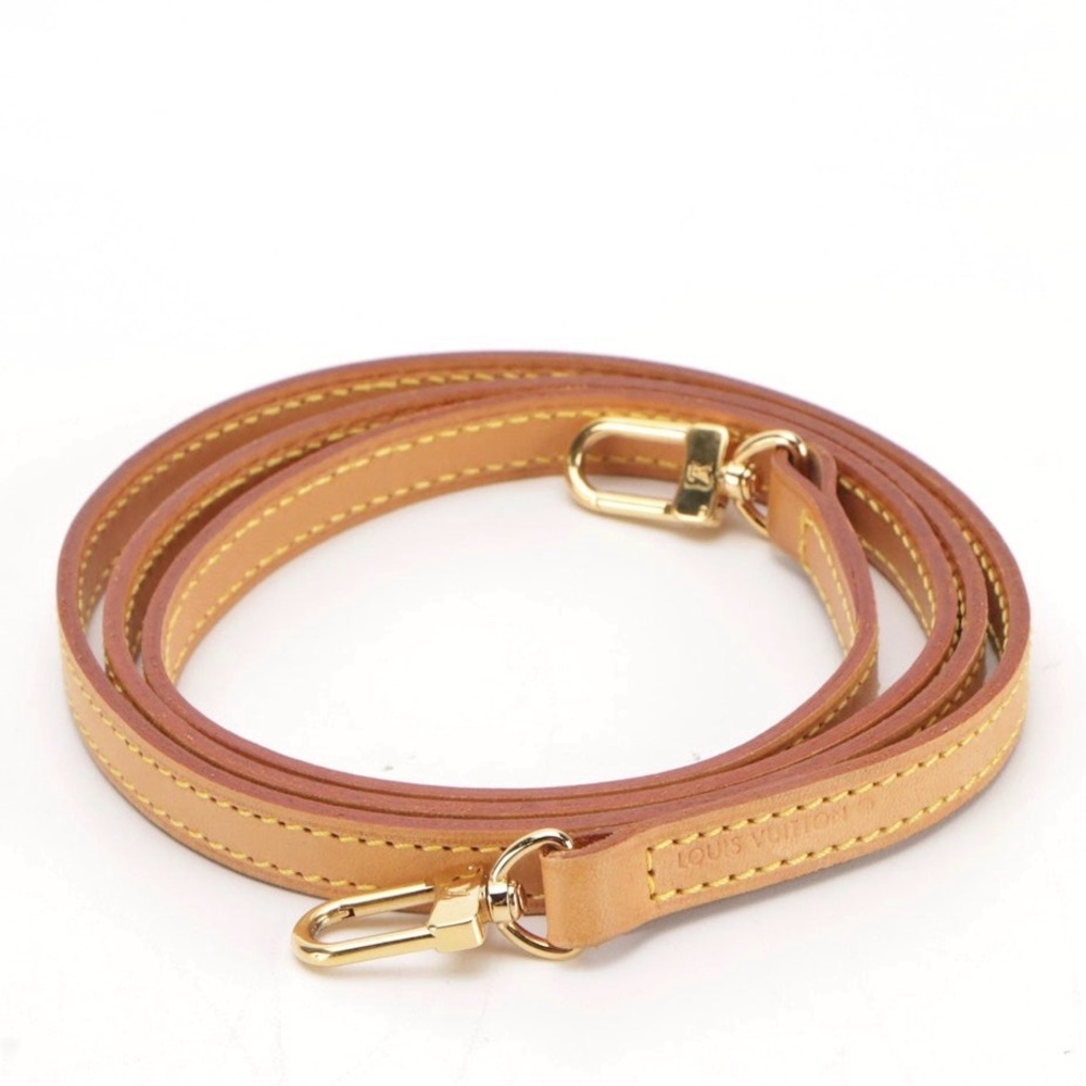 Louis Vuitton Tan Vachetta Leather Replacement Bag Strap with Gold Accents
